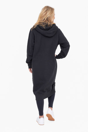 Mono B - Longline Comfort Zip Up Hoodie: S:M:L (2:2:2) / BLACK