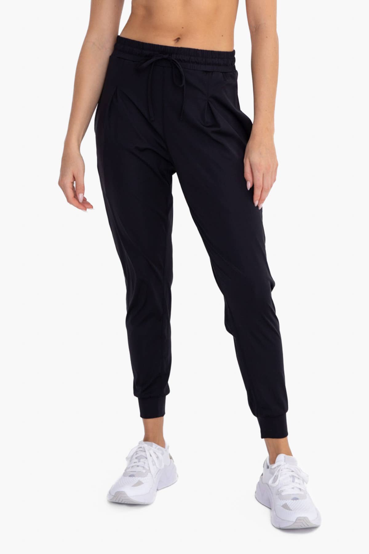 Mono B - Solid Pleated Front Joggers