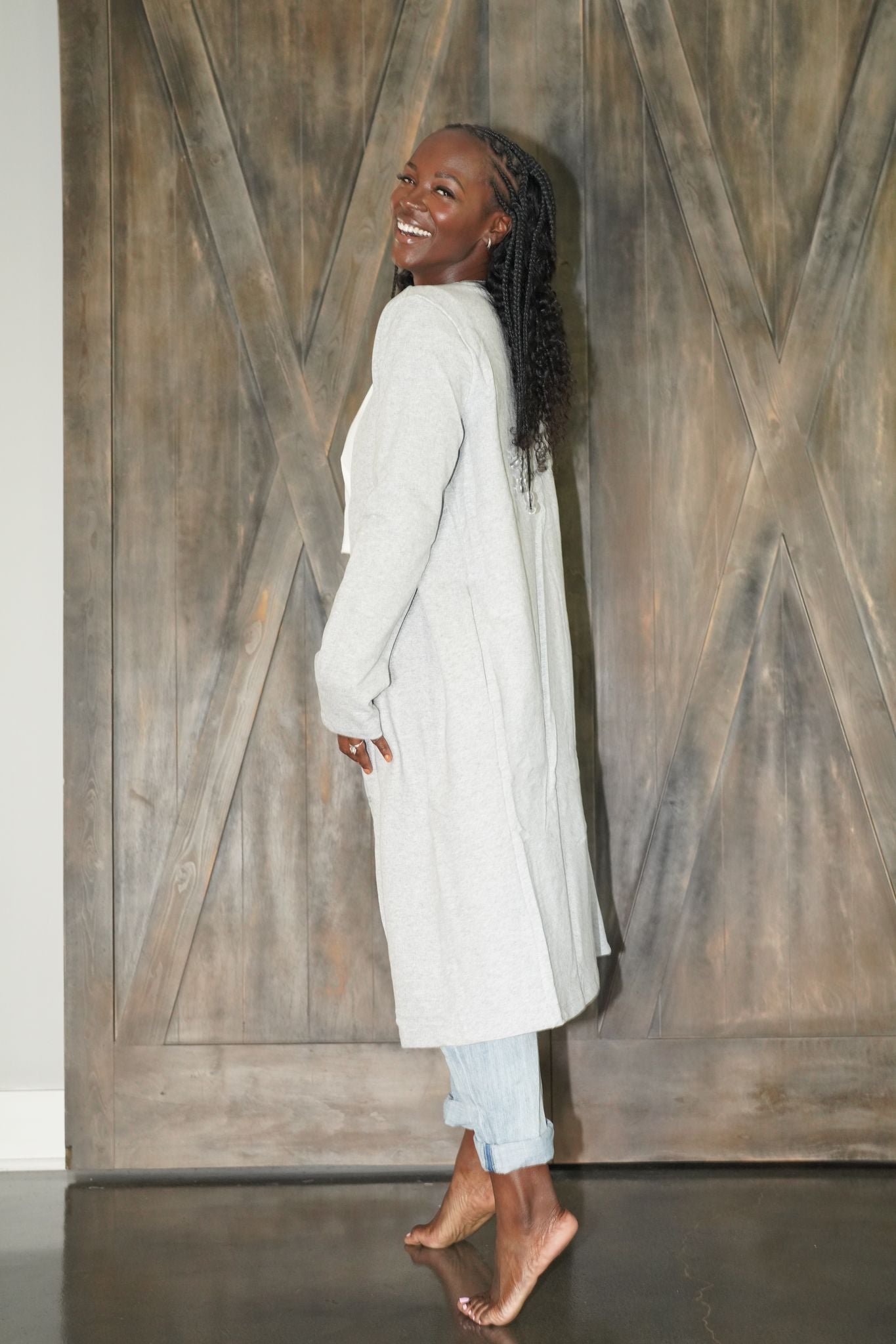 カーディガン SOLDIER LONG CARDIGAN ACRYL HIGH PILE Long Cardigan - So Life Collective